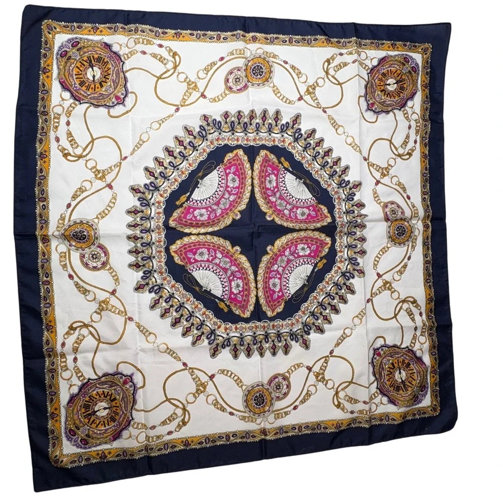 Vintage Baroque Royal Chain Scarf Polyester Taiwan‎ RN 13962 31